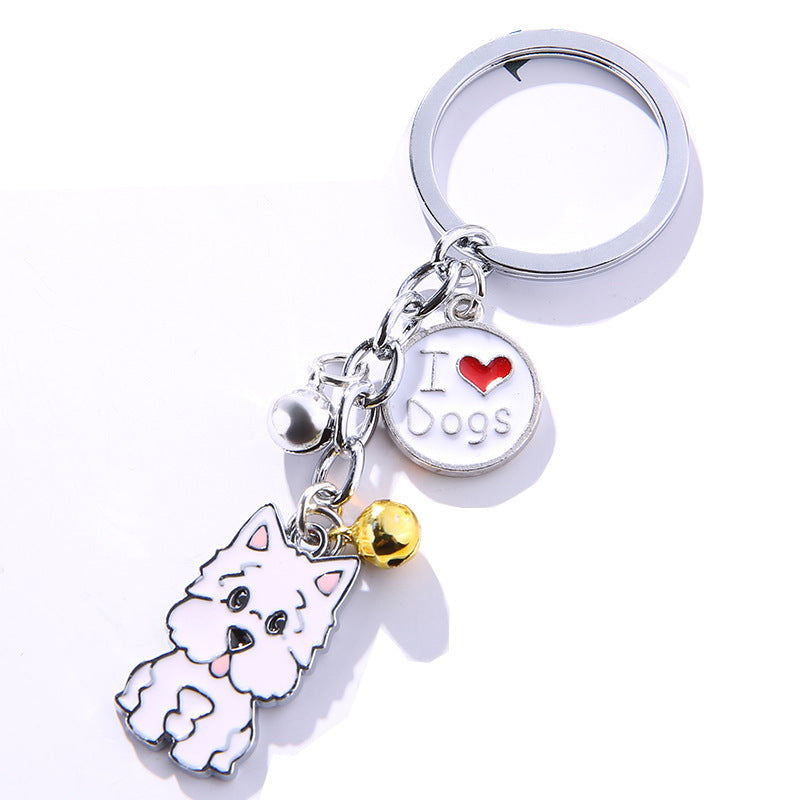 Wholesale Pet Dog Bell Metal Keychains
